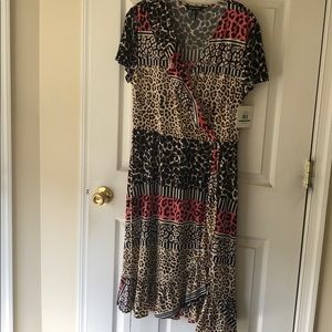 Ellen Tracey Faux Wrap Dress; size 14; NWT